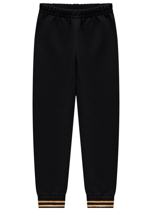 Milon - Conjunto Infantil Menina Lettering Preto 3