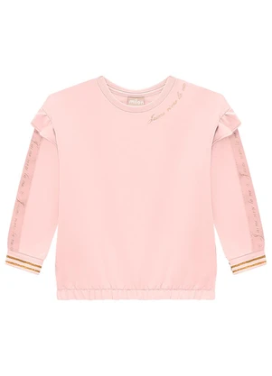 Milon - Conjunto Infantil Menina Lettering Rosa - MILON