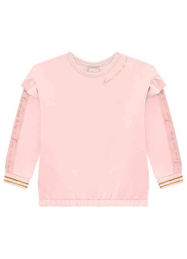 Milon - Conjunto Infantil Menina Lettering Rosa 2