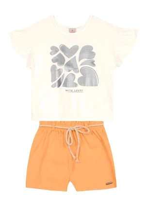 Brandili - Conjunto Infantil Menina Metalizado Bege - BRANDILI