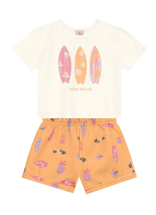 Brandili - Conjunto Infantil Menina Praiano Bege