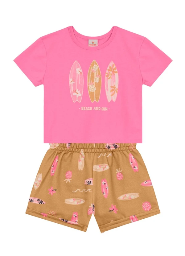 Brandili - Conjunto Infantil Menina Praiano Rosa 2