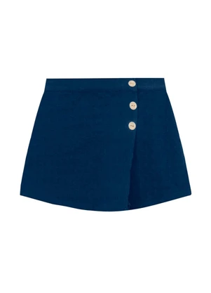 Mundi - Conjunto Infantil Menina Texturizado Azul - MUNDI