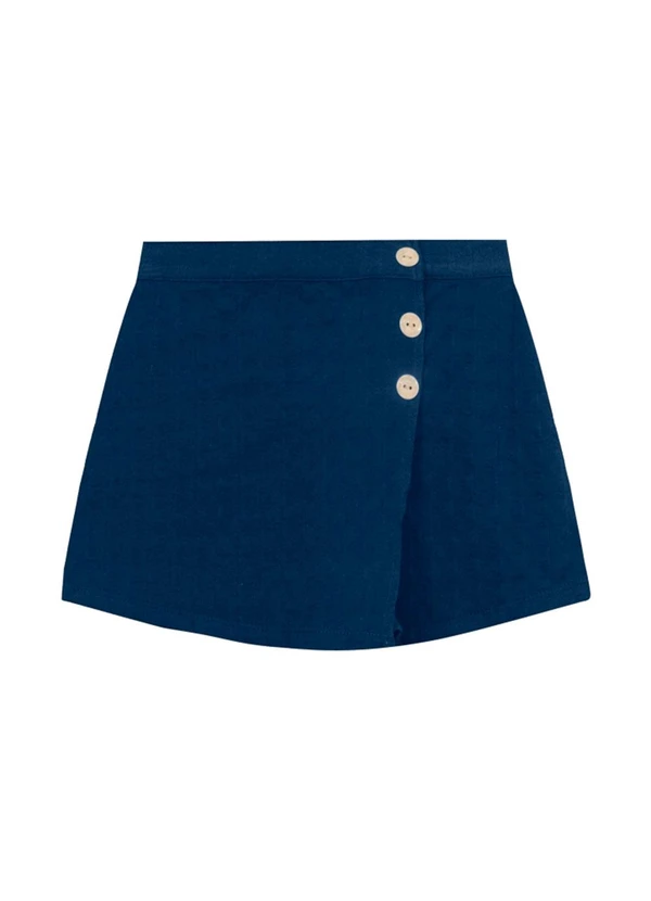 Brandili Mundi - Conjunto Infantil Menina Texturizado Azul 2