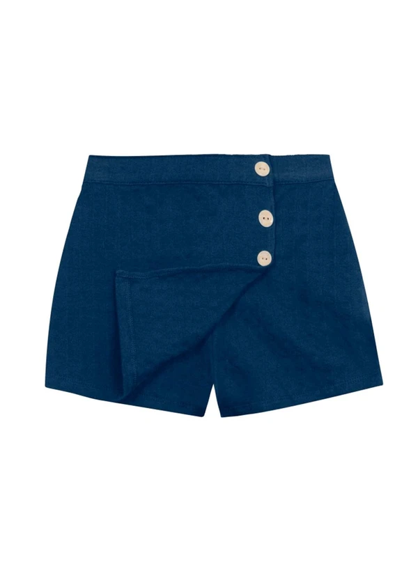 Brandili Mundi - Conjunto Infantil Menina Texturizado Azul 3