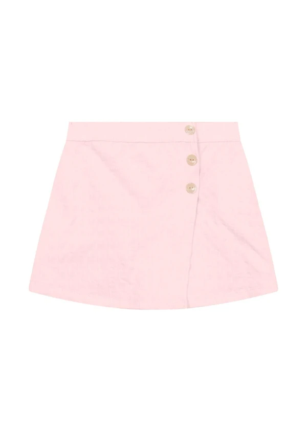 Brandili Mundi - Conjunto Infantil Menina Texturizado Rosa 2