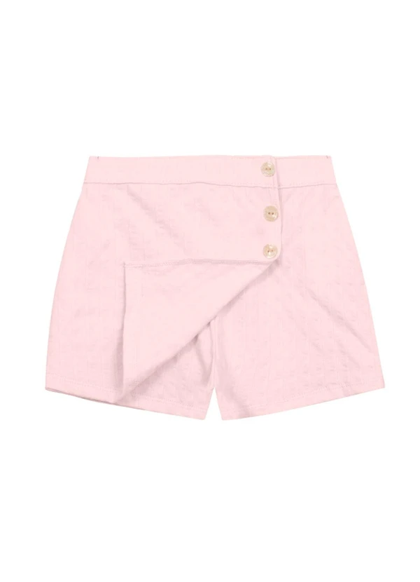 Brandili Mundi - Conjunto Infantil Menina Texturizado Rosa 3