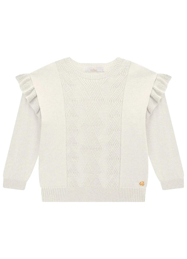 Milon - Conjunto Infantil Menina Tricot Off White 2