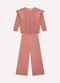 Milon - Conjunto Infantil Menina Tricot Rosa - variação: Rosa
