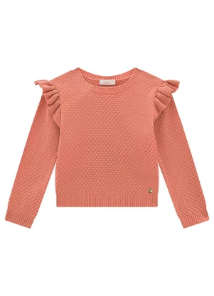 Milon - Conjunto Infantil Menina Tricot Rosa - MILON