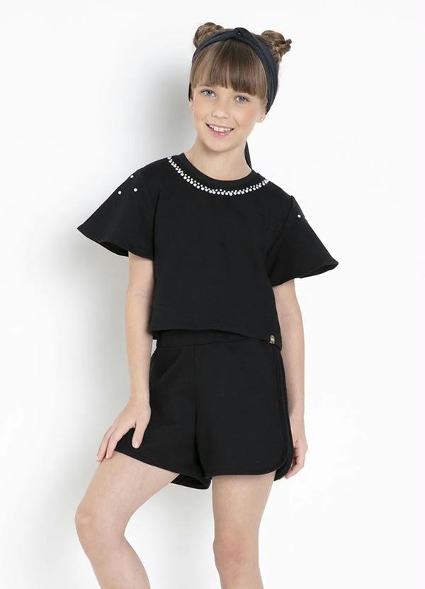 Conjunto Infantil (Preto) com Prola