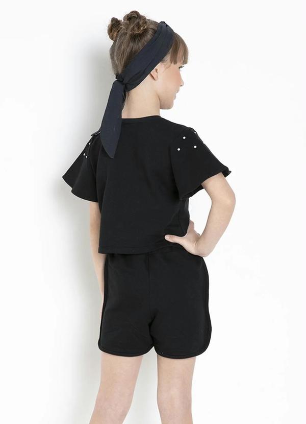 Outlet - Conjunto Infantil Preto com Pérola 2