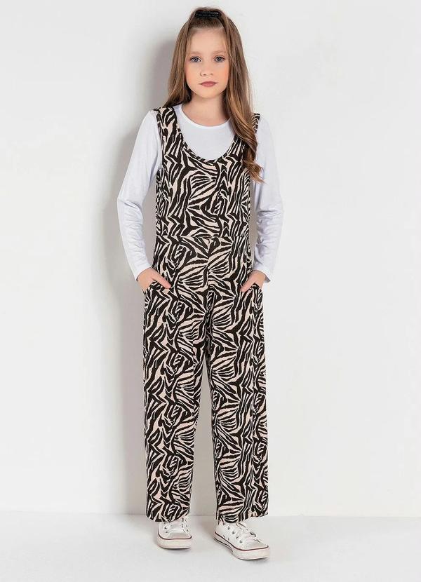 Outlet - Conjunto Infantil Zebra/Branco Macacão e Blusa 4