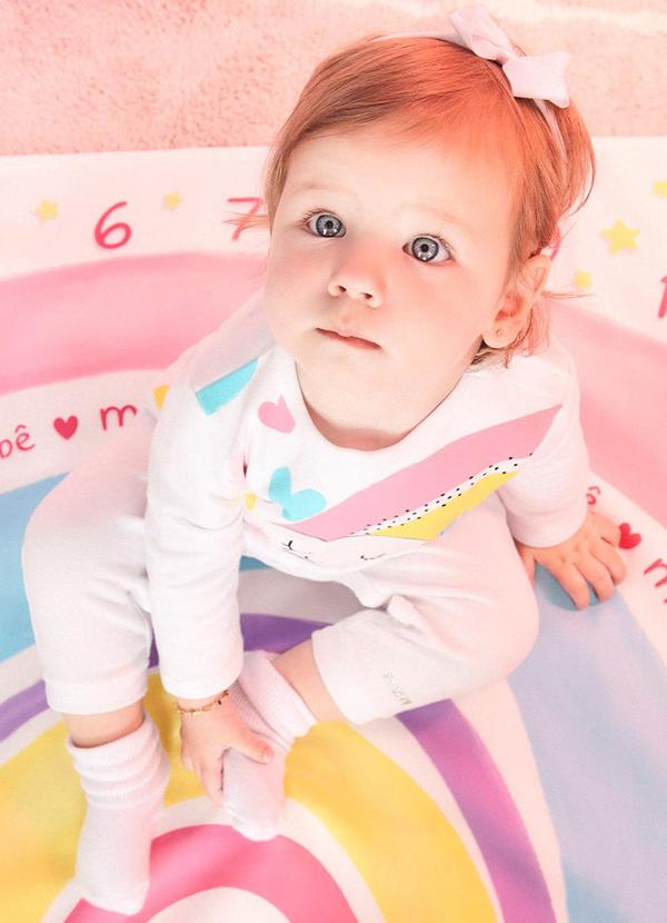 Momi - Conjunto Macacão e Manta Estampado Branco 3