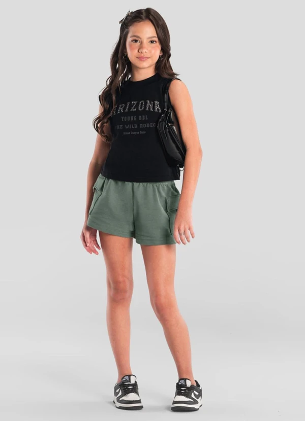 Brandili - Conjunto Teen Menina com Tachas Preto