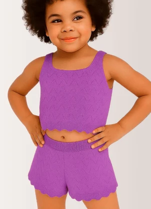 Anadoda - Conjunto Tricot Feminino Roxo - ANADODA