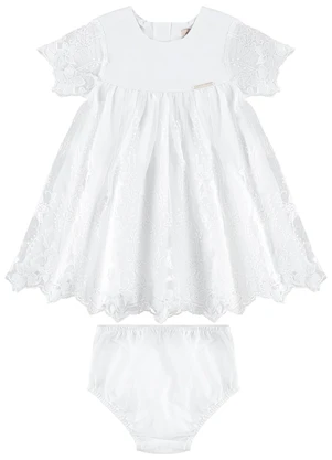 Carinhoso - Conjunto Vestido e Calcinha Branco - CARINHOSO