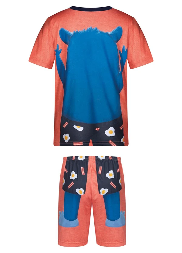 Alakazoo - Pijama Estampado com Camiseta e Shorts Azul 3