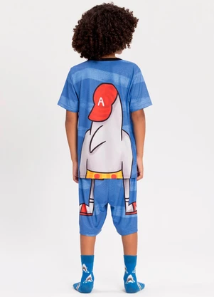 Alakazoo - Pijama Estampado com Camiseta e Shorts Preto - ALAKAZOO