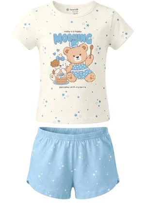 Brandili - Pijama Infantil Menina em Meia Malha de Animais - BRANDILI