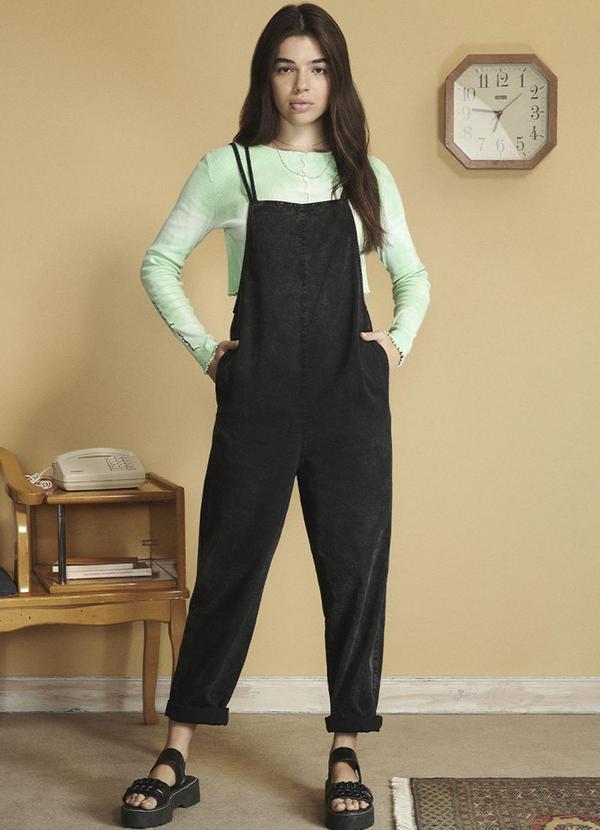 Jardineira Longa Jardineira Em Malha Salopete Posthaus Jardineira