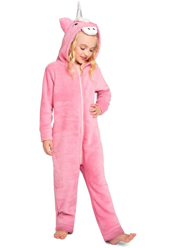 Marlan - Kigurumi Unicornio em Pelo Comfort Dublado Rosa