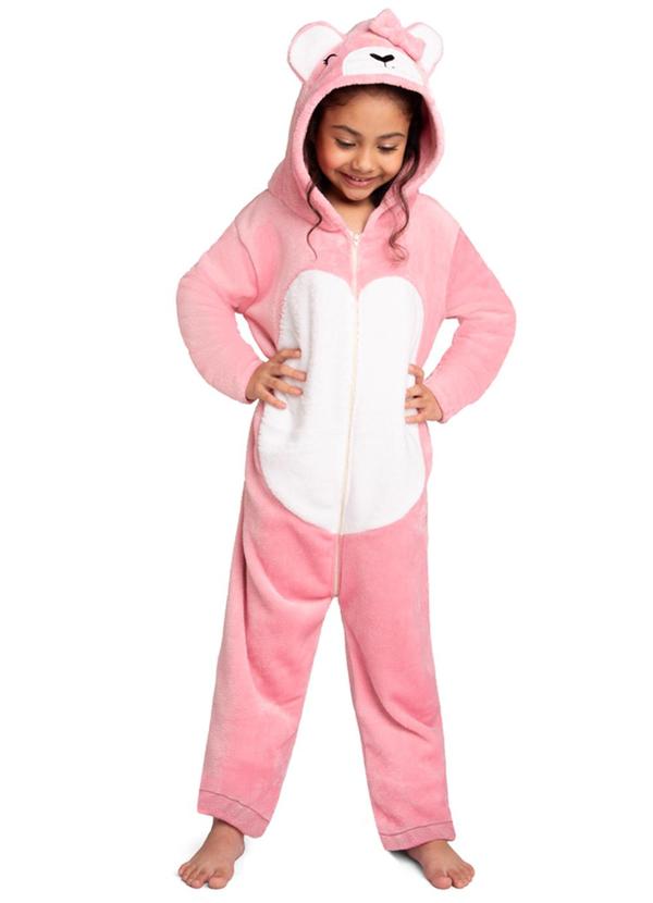 Marlan - Kigurumi Ursa em Pelo Comfort Dublado Rosa 1