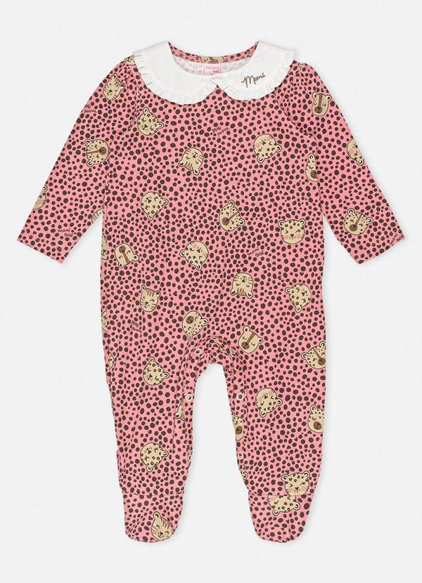 Momi - Macacão Animal Print Rosa