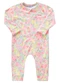Marlan - Macacão Bebê Molecotton Mini Floral Baby Rosa - variação: Amarelo
