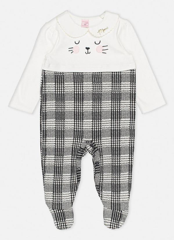 Momi - Macacão Xadrez Bege