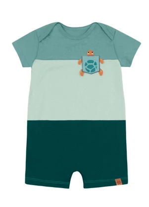 Brandili - Macaquinho Bebê Menino de Tartaruguinha Verde - BRANDILI