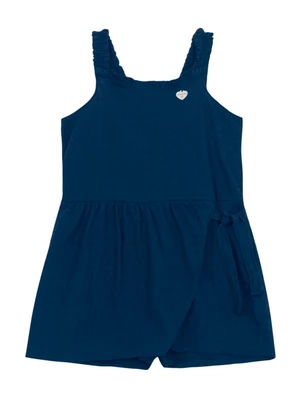 Brandili - Macaquinho Infantil Menina Quadriculado Azul - BRANDILI