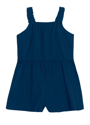 Brandili - Macaquinho Infantil Menina Quadriculado Azul - BRANDILI
