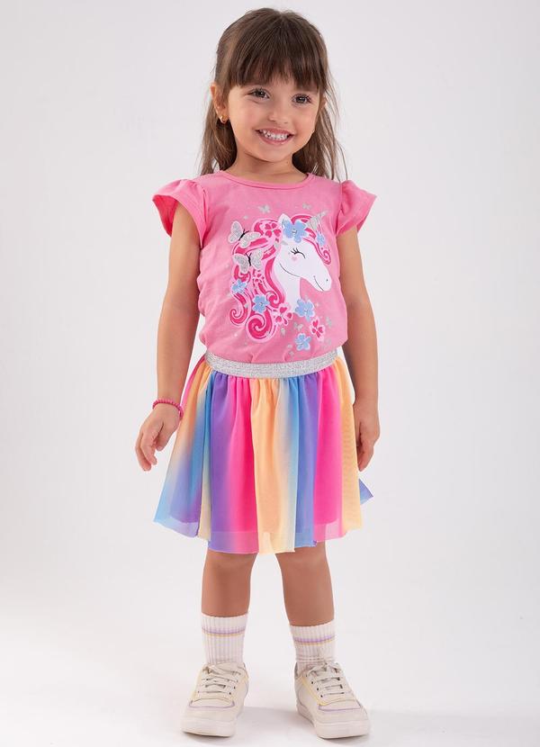 Lollix - Saia em Tule Multicolor Multicolorido