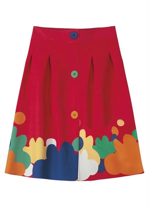 Lilica Ripilica - Saia Midi Infantil MeninaVermelho