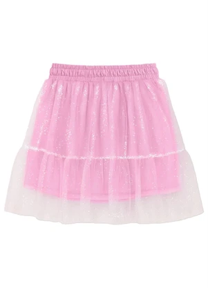 Mundi - Saia Shorts Infantil Menina em Cotton Rosa - MUNDI