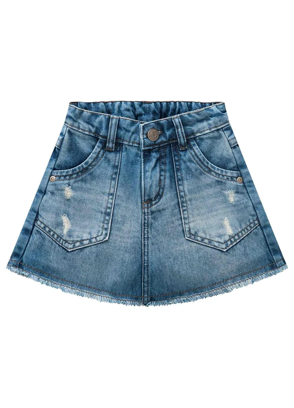 Milon - Short-Saia Infantil Menina Jeans 3