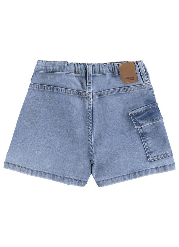 Malwee Kids - Shorts Saia Evasê Jeans Moletom Azul 4