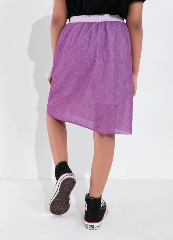 Outlet - Shorts Saia Infantil Lilás com Elástico 2