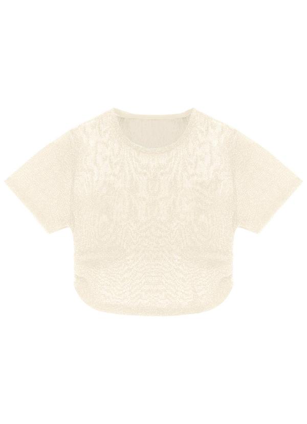 Minty - Blusa com Sobreposição Juvenil Bege
