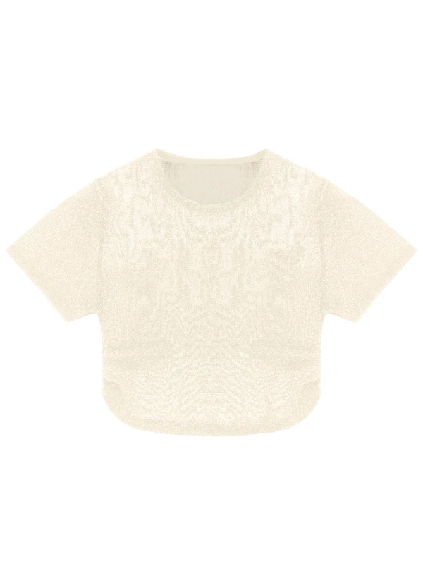 Minty - Blusa com Sobreposição Juvenil Bege