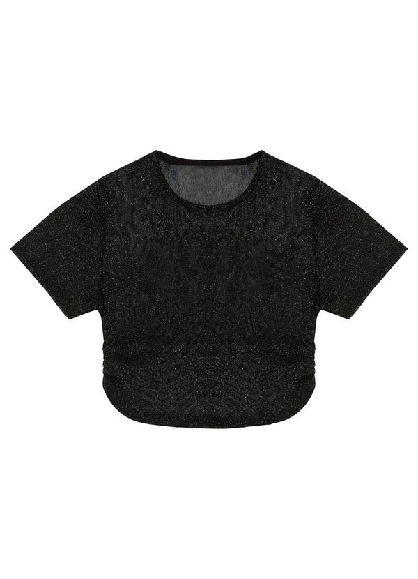 Minty - Blusa com Sobreposição Juvenil Preto