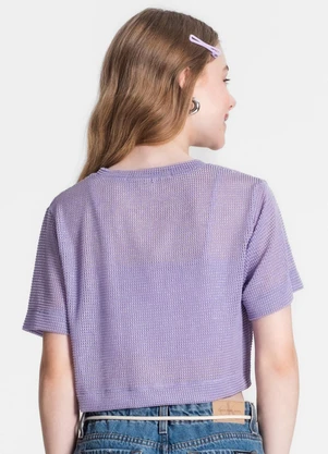 Minty - Blusa Juvenil com Sobreposição Roxo - MINTY