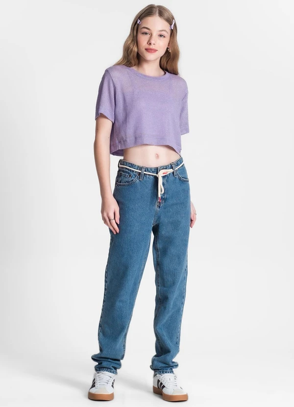 Minty - Blusa Juvenil com Sobreposição Roxo 3
