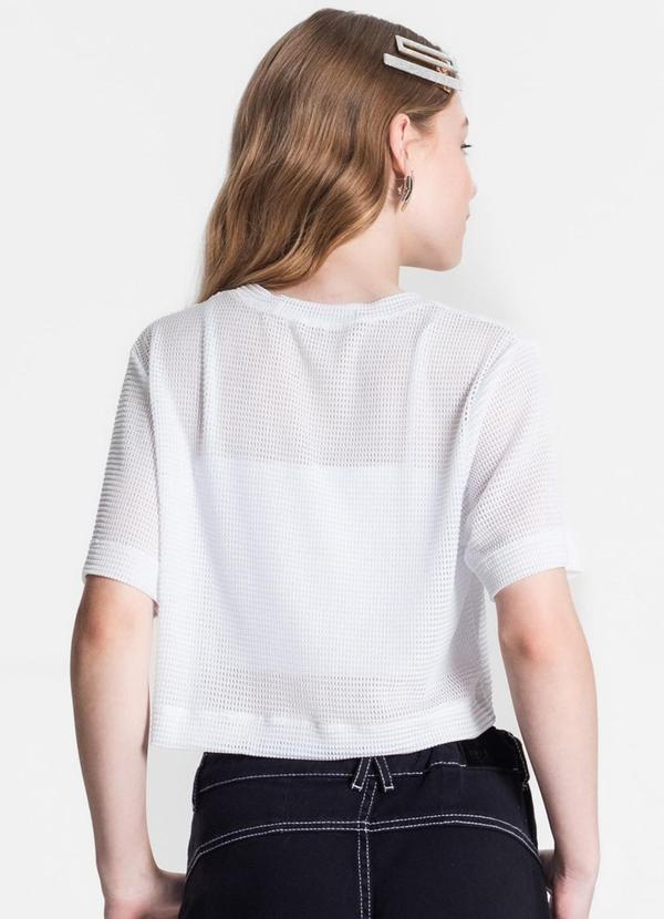 Minty - Blusa Juvenil Feminina com Sobreposição Branco 2