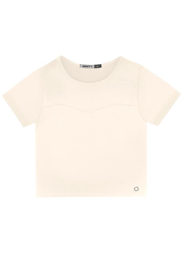 Minty - Blusa Juvenil Feminina com Tule Bege