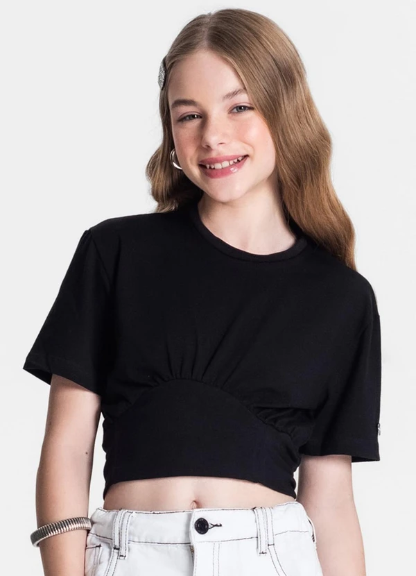Minty - Blusa Juvenil Feminina Preto