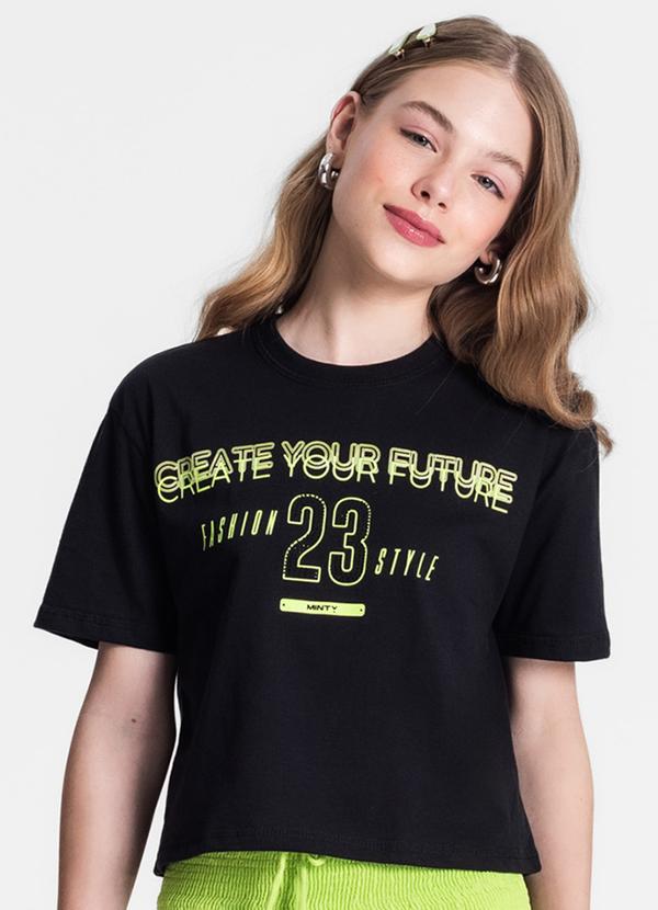 Minty - Blusa Juvenil Feminina Preto