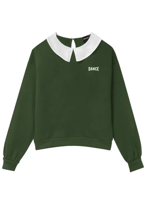 Amora - Blusão em Moletom Teen Menina Verde - AMORA