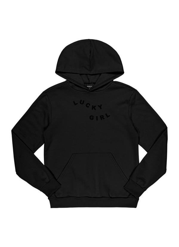 Rezzato - Blusão Moletom Lucky Girl Feminino Preto 1